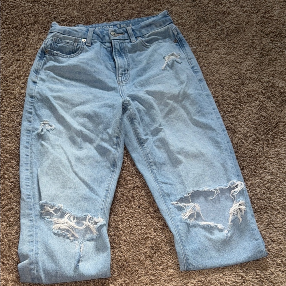 Distressed Light Blue Women's Jeans